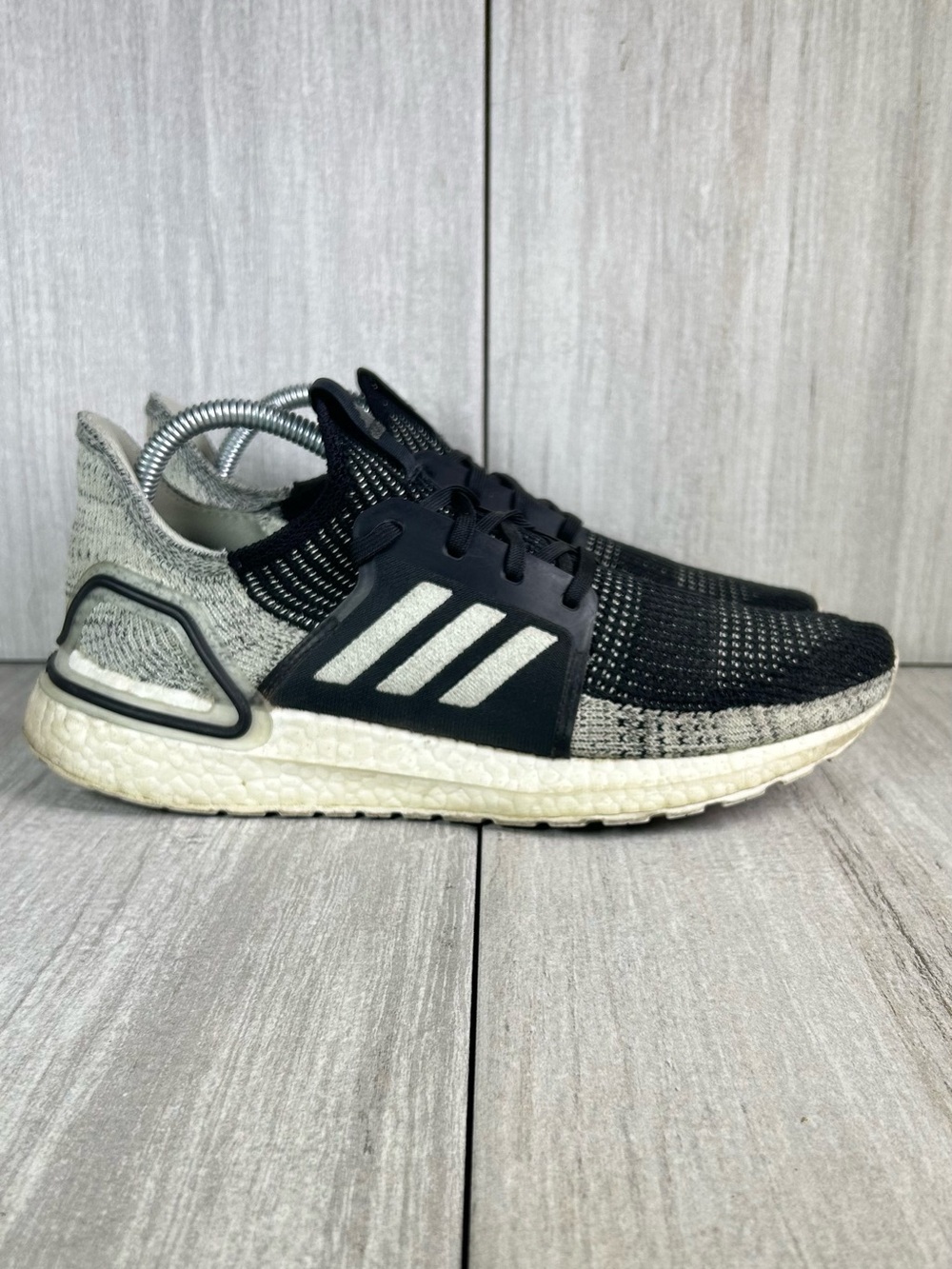 Adidas UltraBoost 2019 Black Grey Knit Running Sneaker Athletic Women’s Size 9